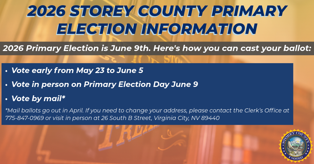 Storey County Clerk Explains Mail Ballot Process Ahead of June 9 Primary Election