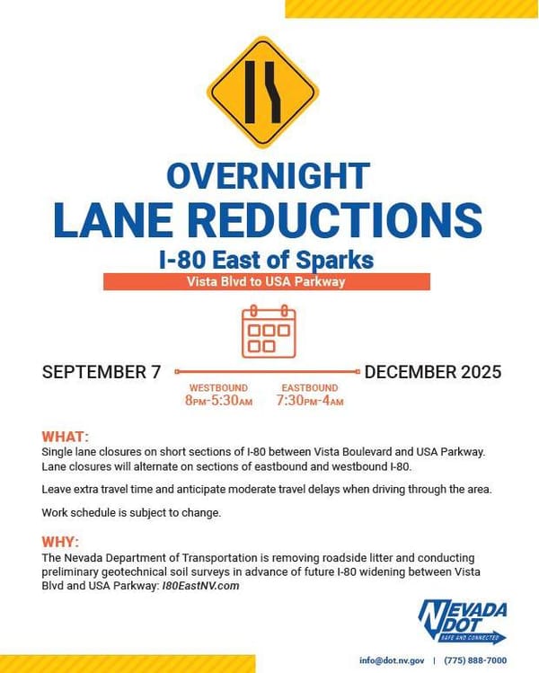Overnight Lane Closures I-80