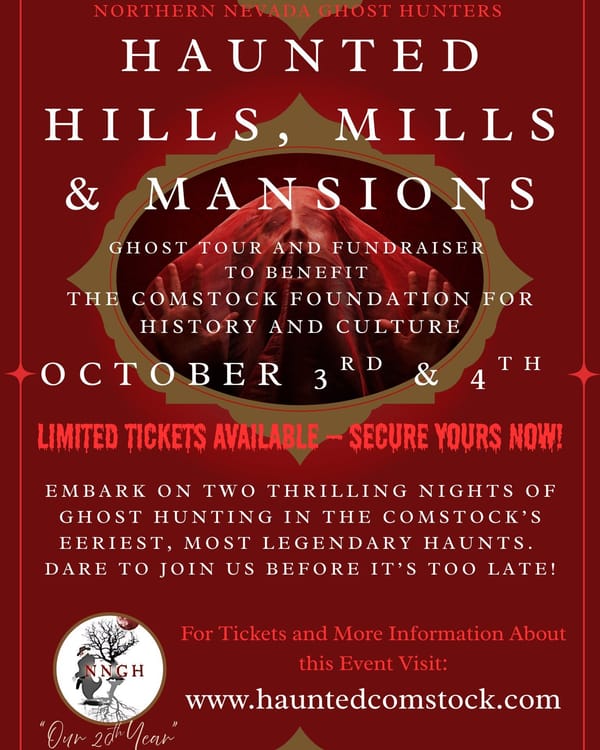 Reminder: Haunted Hills, Mills & Mansions Fundraiser Oct. 3 & 4