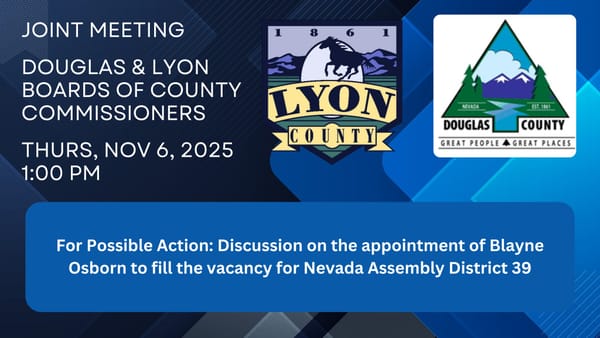Joint Meeting: Douglas & Lyon Boards of County Commissioners