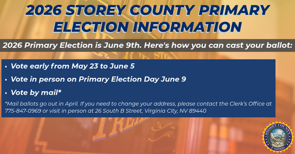 Storey County Clerk Explains Mail Ballot Process Ahead of June 9 Primary Election
